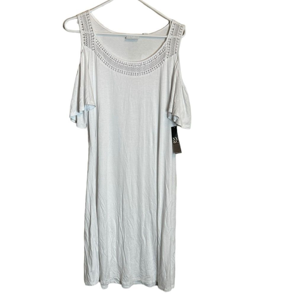 NWT New York & Company White Dress size Medium